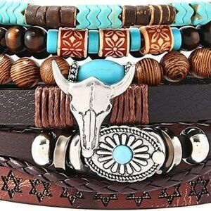 Turquoise Western Bracelet Women Boho Bracelet Southwestern Cowgirl